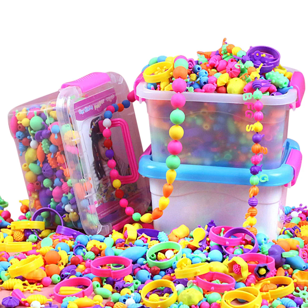 500 шт. ювелирных украшений Hand-Made игрушка комплект милый Давление бусина из бисера