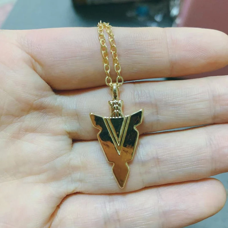 Ожерелье с подвеской в виде стрелы подарочное античное простое ожерелье головы