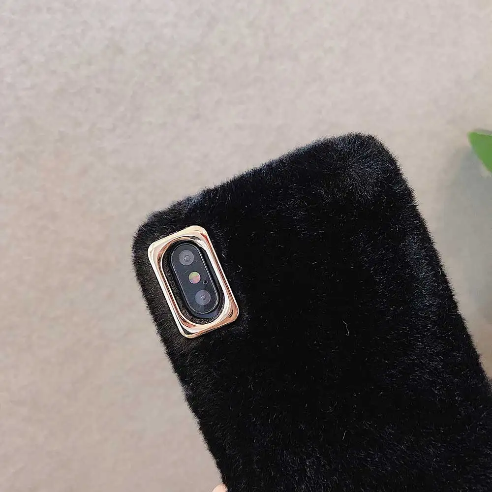 Подарки для девочек для iphone 11 Pro Max, удобный и теплый пушистый чехол для телефона для iphone XS MAX XR 6 6S 7 8 Plus 8 plus, мягкий чехол для телефона