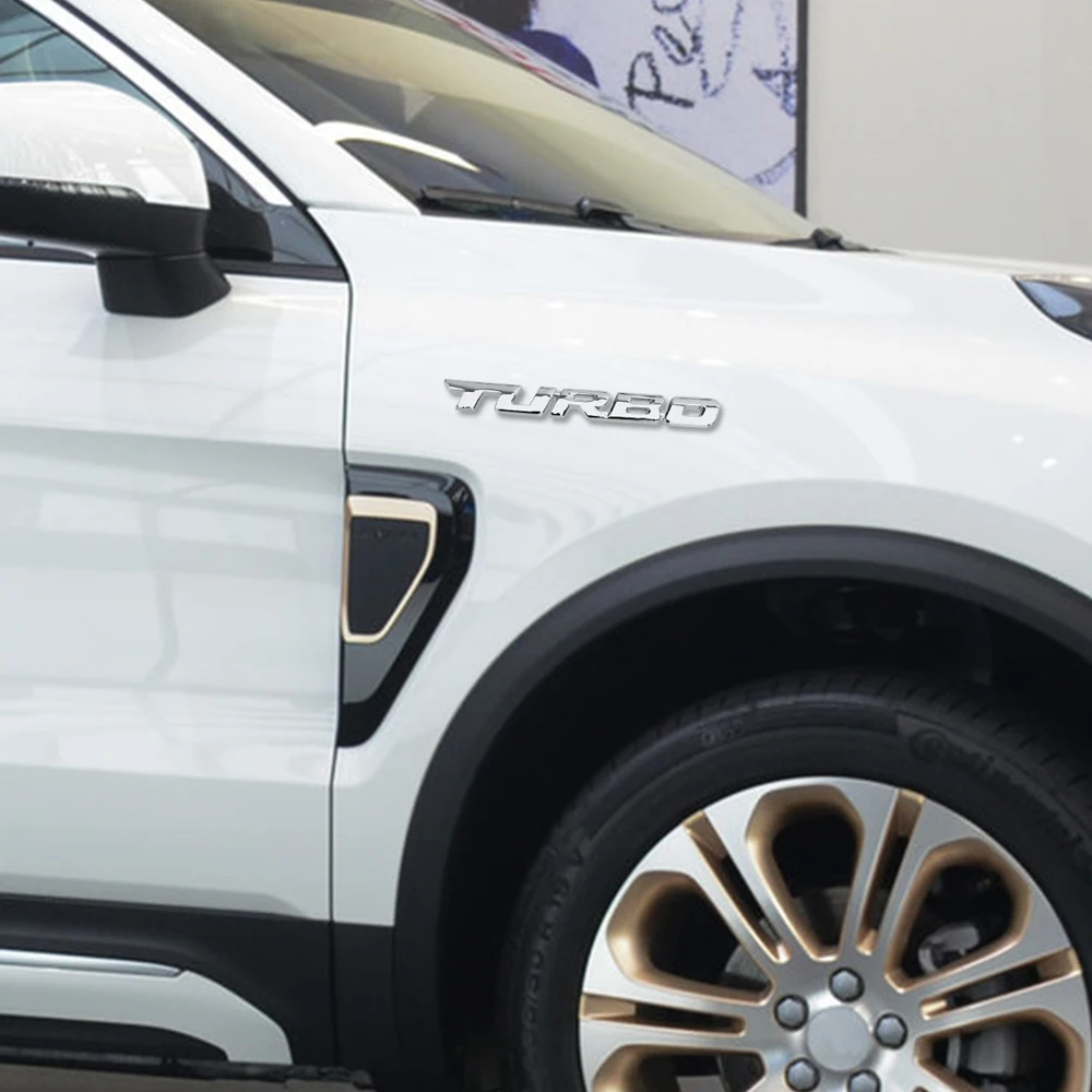 3D металлический эмблема TURBO значок задняя наклейка с логотипом для Hyundai Creta Tucson BMW