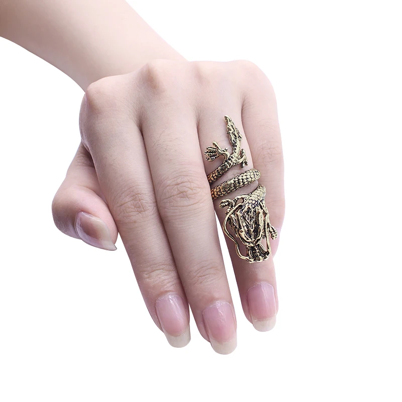 

Punk Animal Ring Hip Hop Rock Retro Domineering Dragon Ring Personality Trend Men's Ring Jewelry Gift Christmas Gift Jewelry