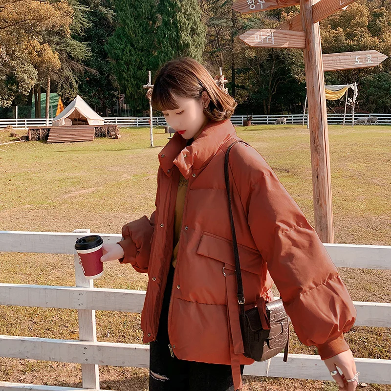 

Short down cotton jacket women's Korean version loose autumn winter coat winter coat new women thickened