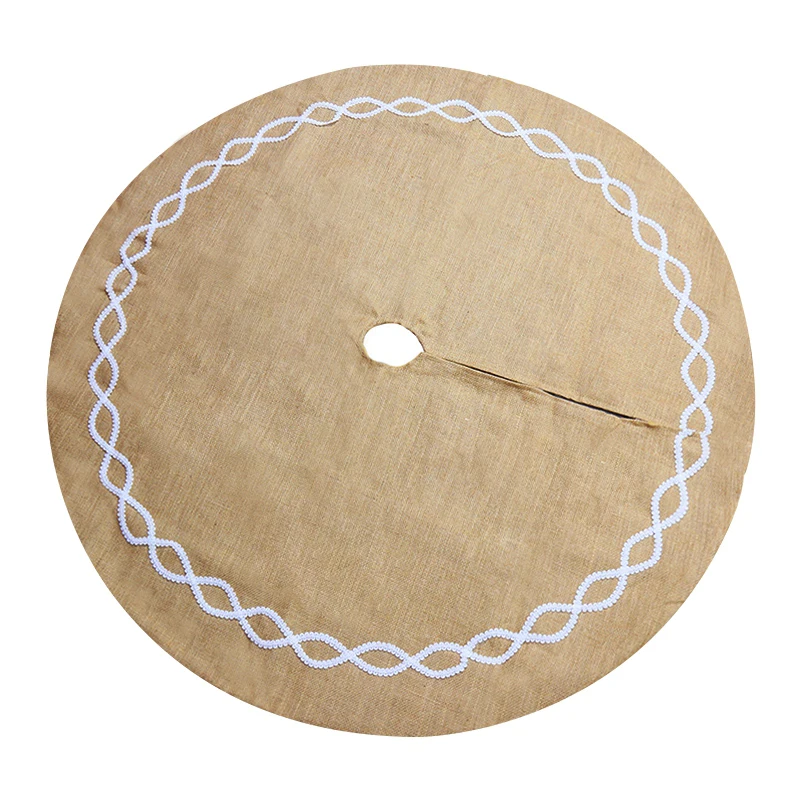 Двухслойная юбка на рождественскую елку домашний праздничный напольный Декор