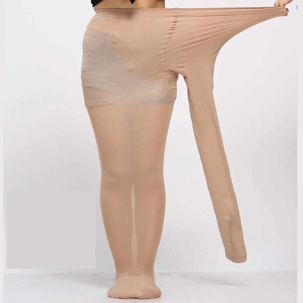 

New high waisted, thin and fat, large base pantyhose, 260kg elastic stockings