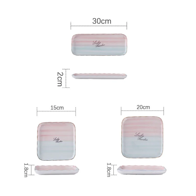 Тарелка из керамики в западном стиле европейском настольный декоративный поднос