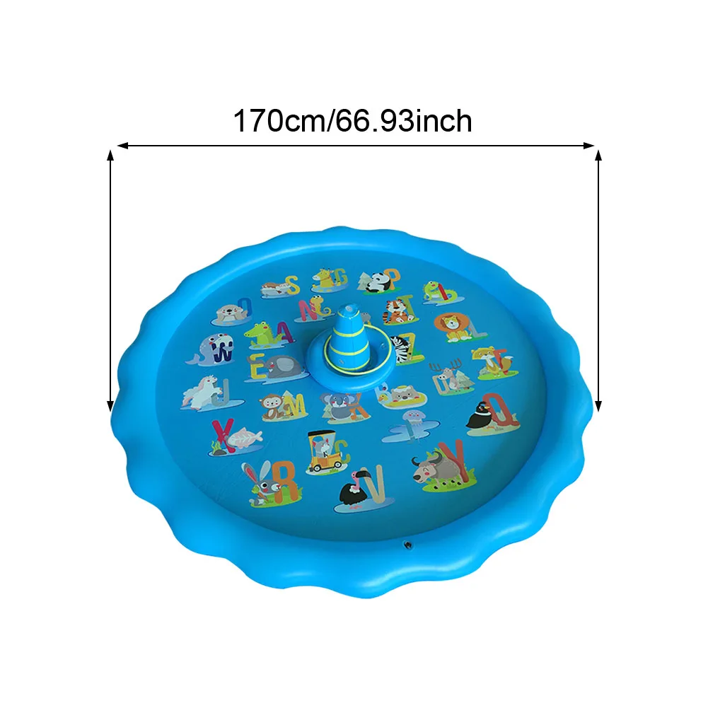 

Fountain Beach Cute Cartoon Lawn Outdoor Inflatable Splash Pad Sprinkler Pool Party Wading Garden Backyard For Kids Summer PVC