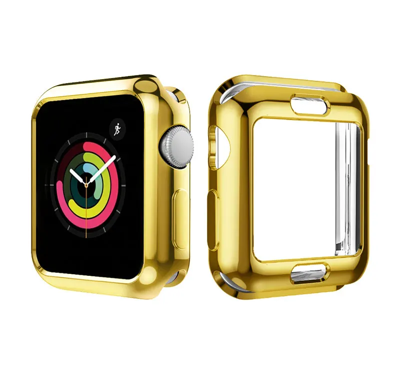 ТПУ бампер для apple Watch 4 Чехол 44 мм 40 мм(iwatch 5) apple watch 3 2 1 ремешок 42 мм 38 мм защитный чехол для экрана аксессуары