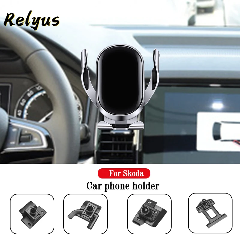 

Car Wireless Charger Car Mobile Phone Holder Mounts Stand Bracket For Skoda Karoq Kamiq Octavia Superb Spaceback Rapid