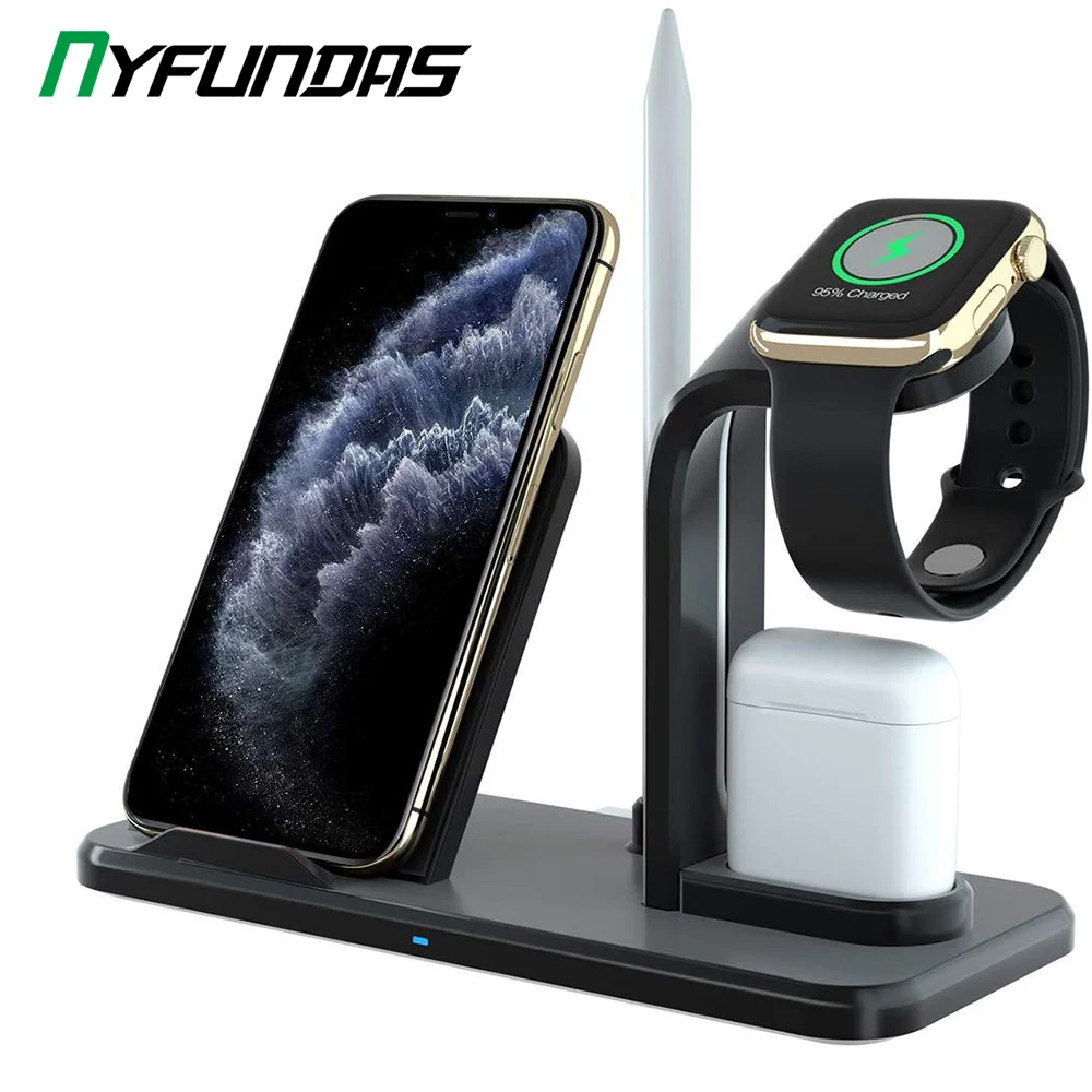 Беспроводное зарядное устройство 3 в 1 зарядный держатель для Apple Watch 5 4 2 Iphone 11 Pro Max