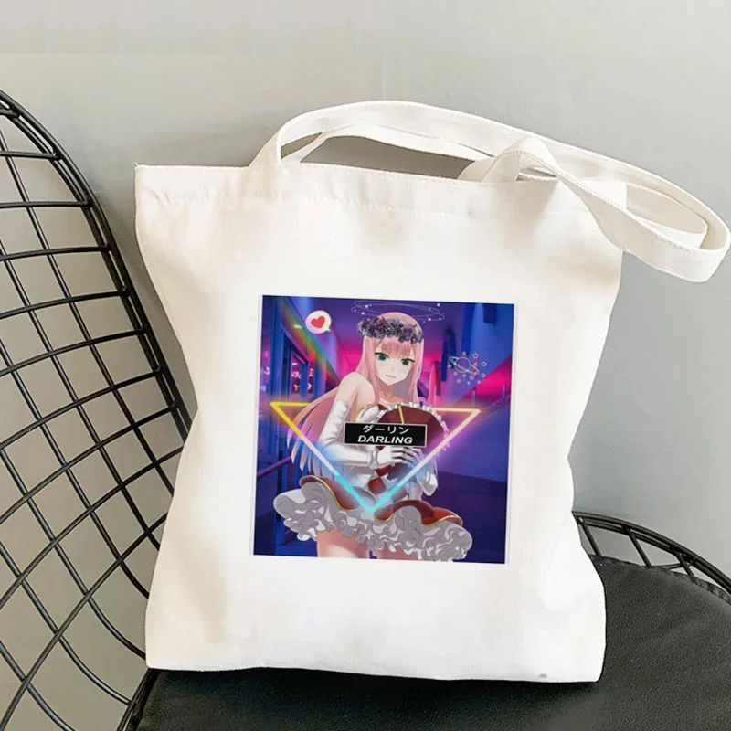 

Darling in the Franxx Assassination Classroom shopping bag bolsas de tela bolsa shopper canvas bag ecobag bolsas ecologicas