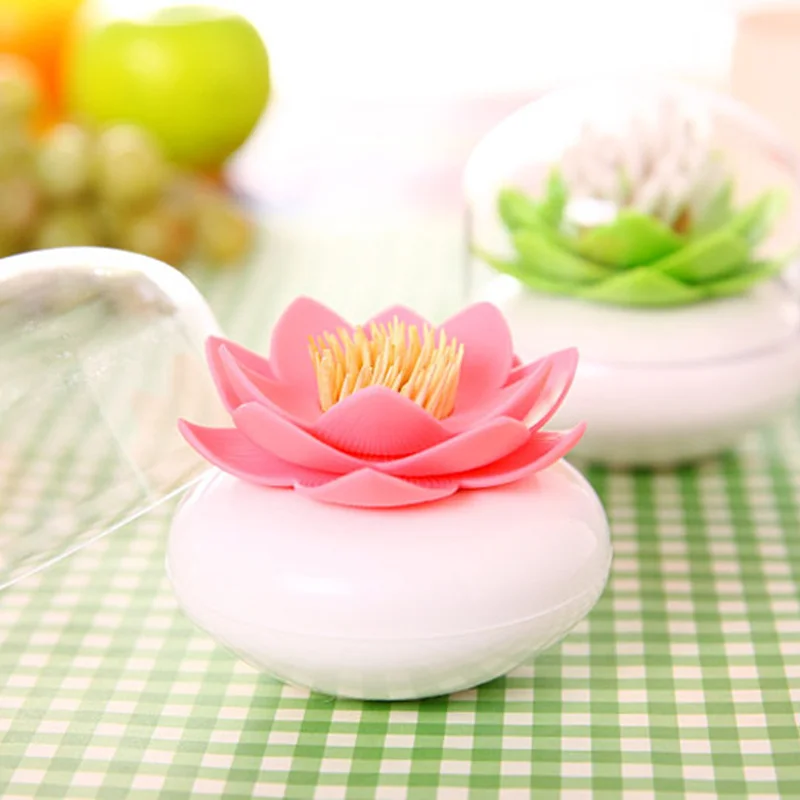 Горячая lotus хлопковая коробка для хранения зубочисток чехол цветок ватный тампон