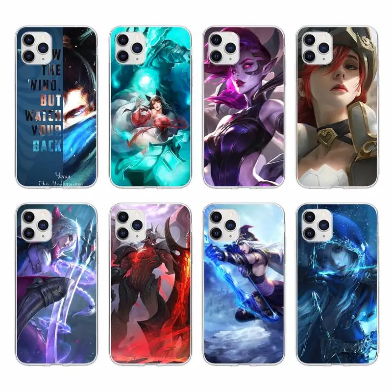 

League Of Legend Lol Phone Case For IPhone 13 Mini 12 11 Pro Max Xs Xr X 7 8 Plus Se 2020 Transparent Cover