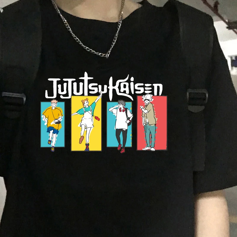 

Japanese Anime Jujutsu Kaisen Yuji Itadori T Shirt Women Graphic Gojo Satoru Funny T-shirt Kawaii Manga Streetwear Tshirt Female