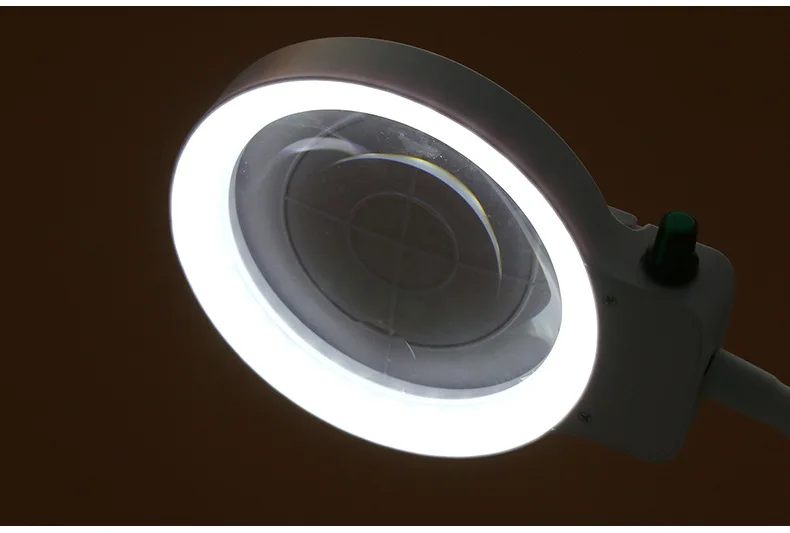 

USB Rechargeable Desktop Magnifying Glass 3X, 10X, 2X, 13X Clip-type Desktop Magnifying Glass with Strong LED Light