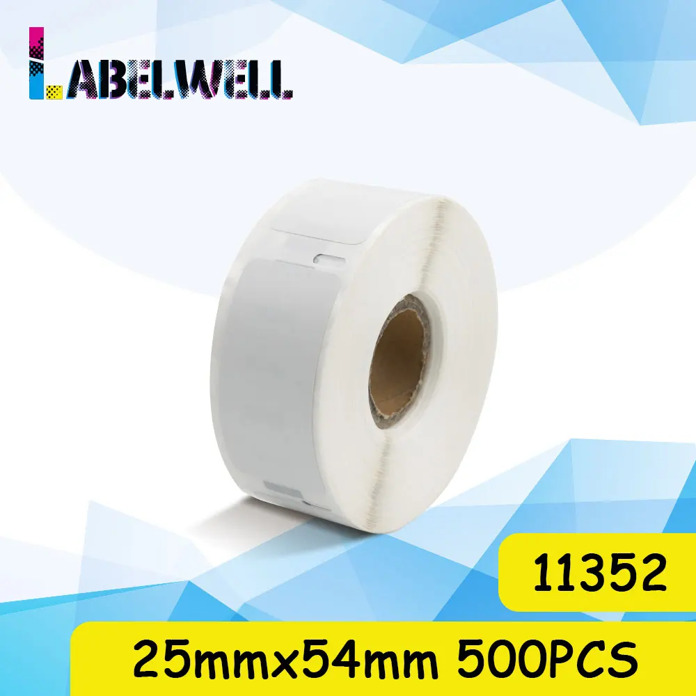 

Labelwell 1Roll Thermal Paper Compatible Dymo Labels 11352 25mm*54mm 500pcs label for DYMO LabelWriter 450 450 Turbo 450 DUO 4XL