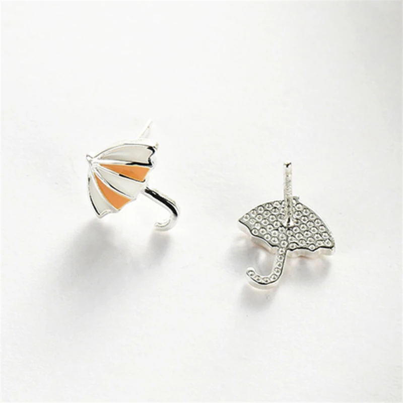 

2019 Factory Offer Hot Sale Earing Cute Funny Umbrella Girls Ladies Women Mini Small Stud Earrings Jewelry