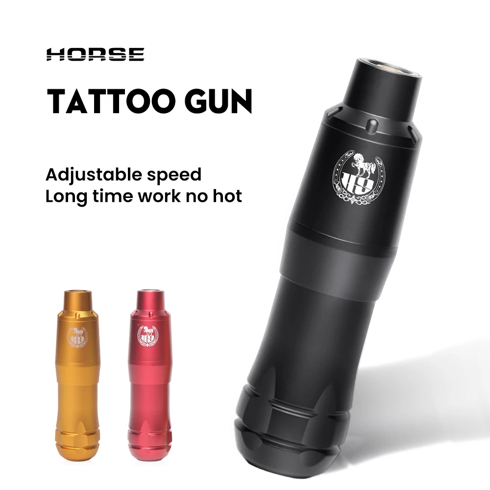 Новая тату ручка с лошадью вращающаяся машинка инструмент для татуировки набор