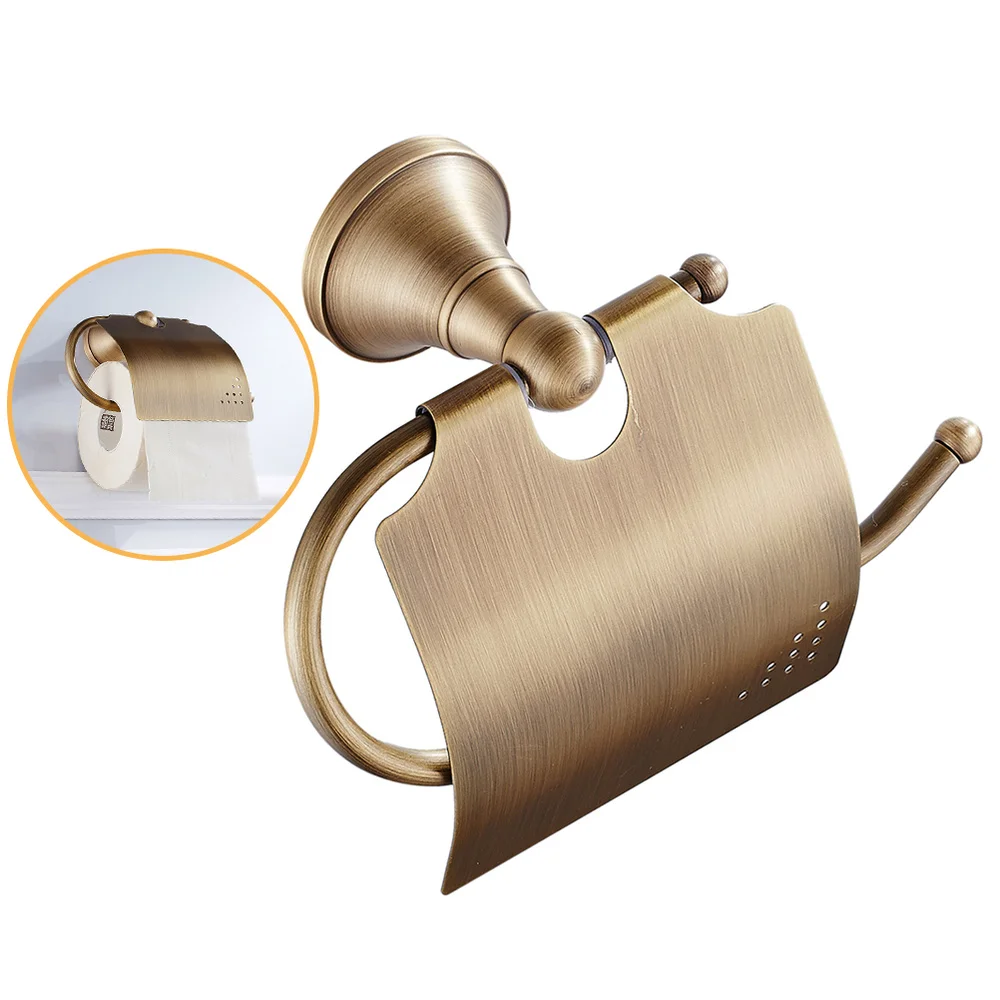 

Holder Bathroom Accessories Bronze Toilet Brass Antique Roll Towel Paper Holder