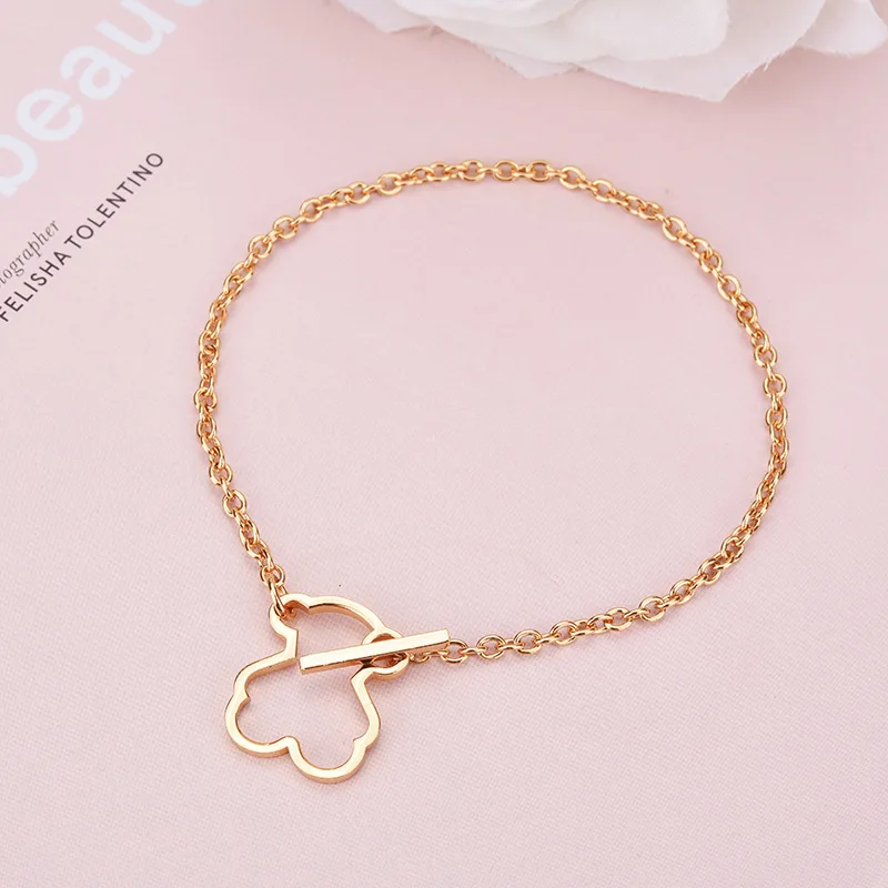 Европейская и американская мода простой щедрый полый Титановый стальной браслет