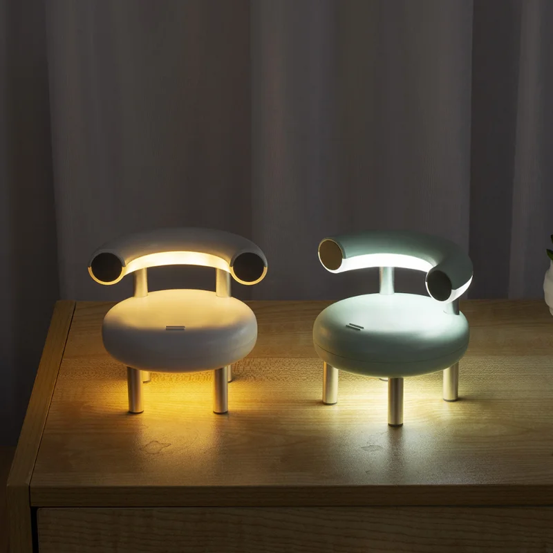 

Chair Lamp Night Light with Usb Charger Creative Fine Ornaments Mobile Phone Holder Desk Decoration Baby Sleeping Light Lighting