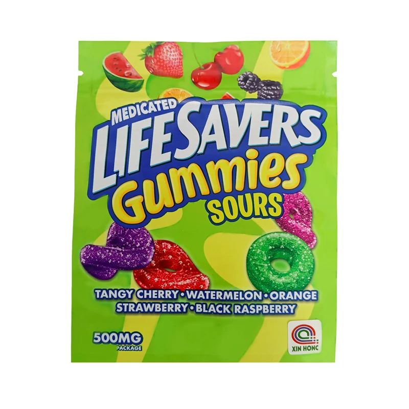 

In Stock 5 Style 500 Mg Smell Proof Candy Edible Packaging Bags Plastic Edible Small Food Packaging Mylar Bags(Only Bag No Food)