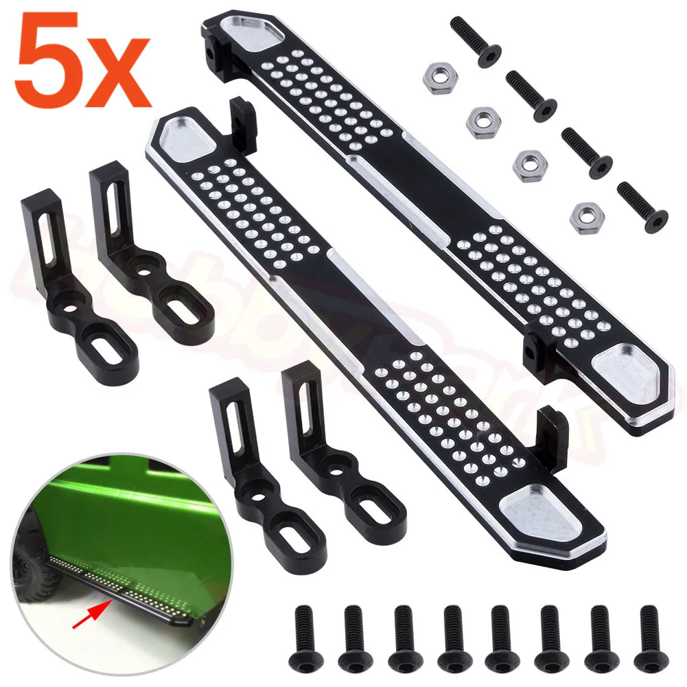 

5Sets/Lot TRX4 Aluminum Side Metal Skid Plate Pedal Footplate For TRAXXAS Trx-4 1/10 RC Crawler OP Parts