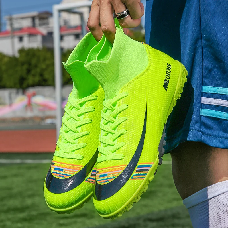 Высокие мужские футбольные бутсы комнатные тренировочные кроссовки газон