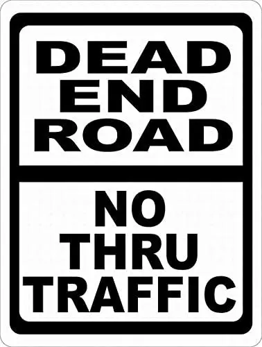 

Dead End Road No Thru Traffic Tin Sign Art Wall Decoration,Vintage Aluminum Retro Metal Sign,Iron Painting Vintage Decor