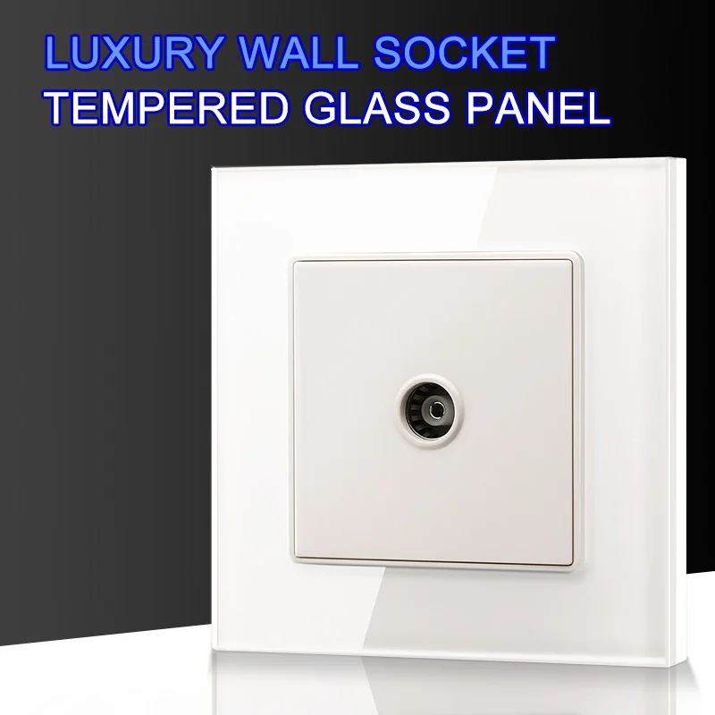 Роскошная Посеребренная ТВ Коаксиальная розетка антенна настенное крепление