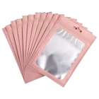 100 шт.упак., матовый пластиковый пакет с застежкой-молнией, с голограммой из алюминиевой фольги, маленькие водонепроницаемые закрывающиеся мешочки на молнии