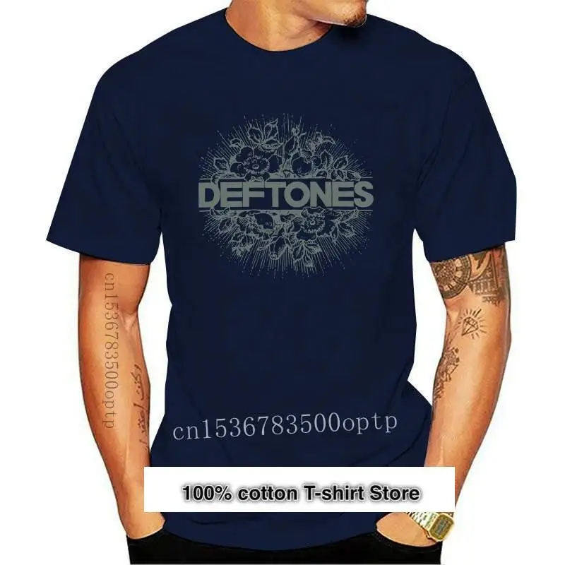 

Camiseta negra con imagen de ráfaga Floral de Deftones, camisa oficial, novedad, 2021