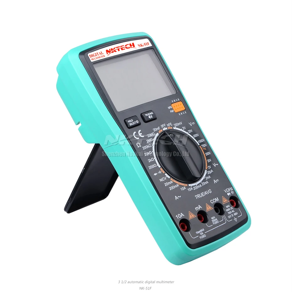 Nktech Цифровой мультиметр голос значение NK-51F True RMS Сопротивление Емкость AC DC
