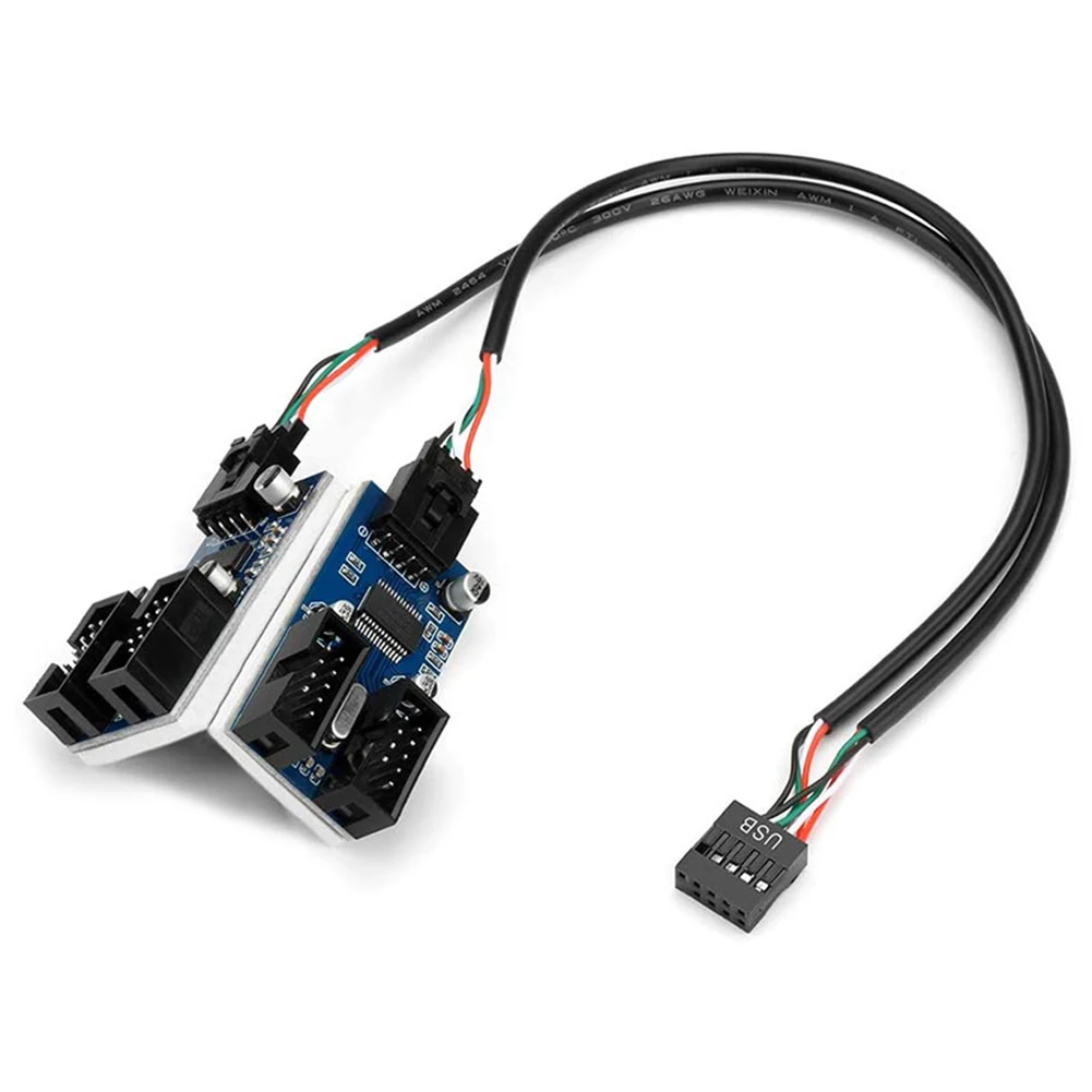 9-контактный USB-разъем 30 см разветвитель удлинителя материнской платы кабель от 1