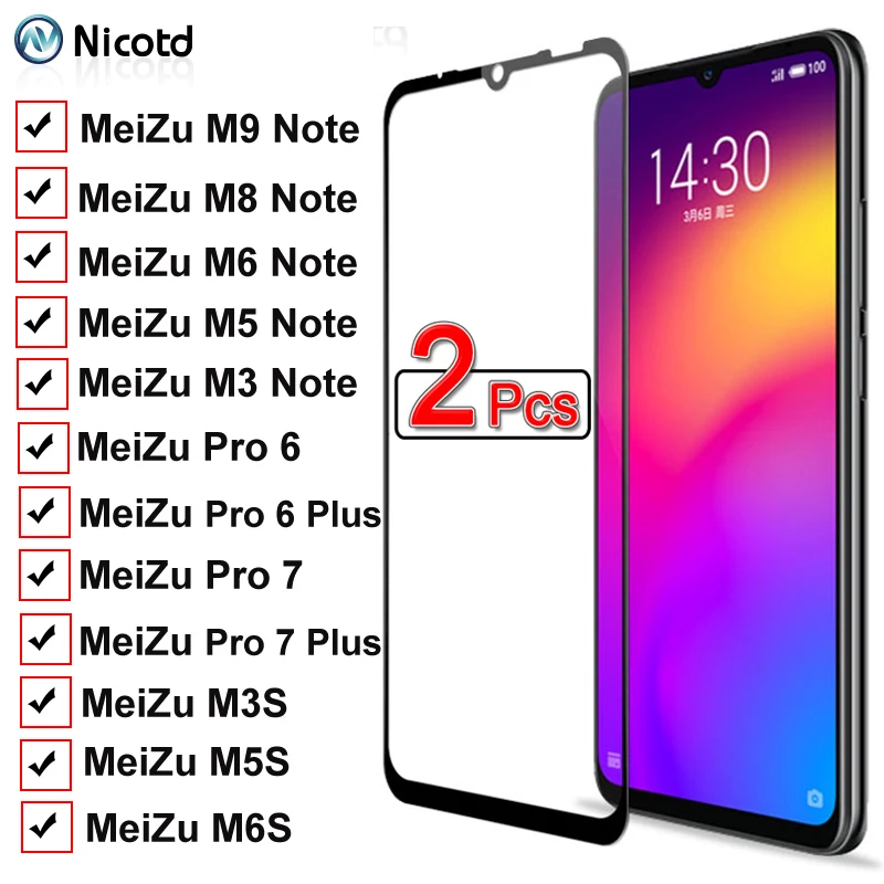 2 шт. Защитное стекло для Meizu M9 M8 M6 M5 M3 Note M3S M5S M6S Pro 6 | Мобильные телефоны и