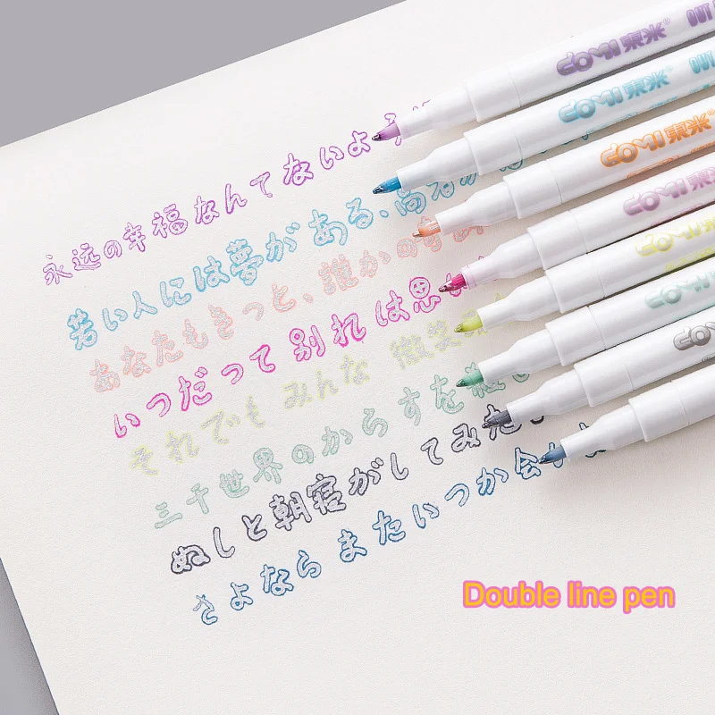 

8Pcs/Set Double Liner Outline Pen Writing Drawing Pens Stationery JHP-Best