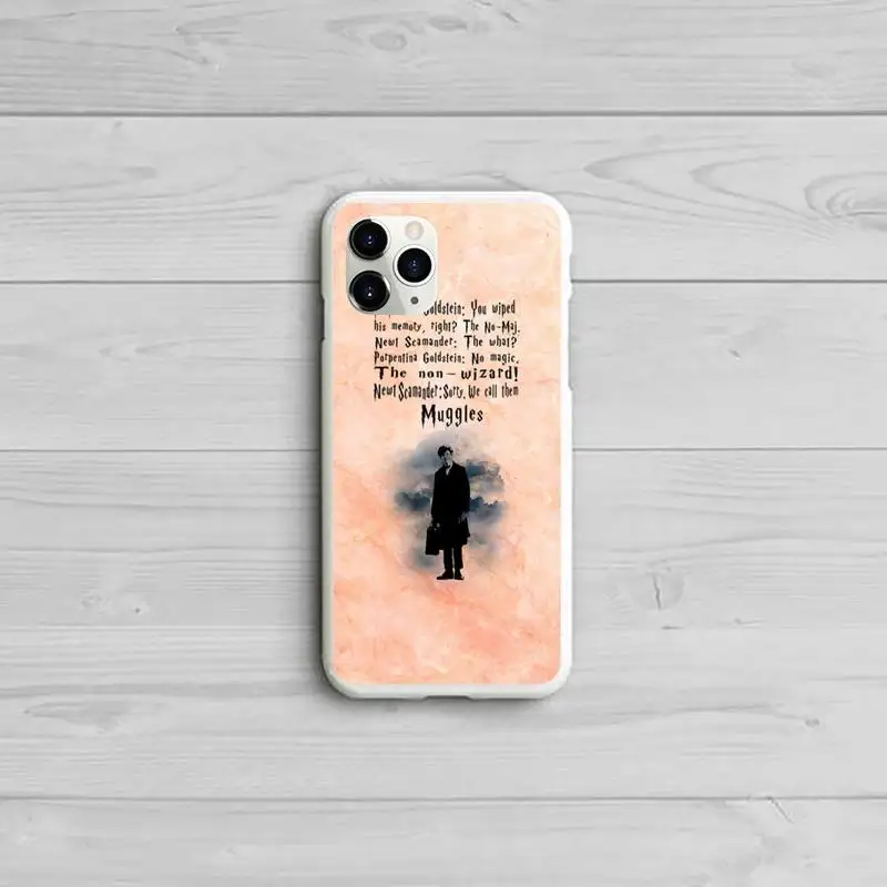 

Fantastic Beasts Phone Case Candy Color White for iPhone 11 pro XS MAX 8 7 6 6S Plus X 5S SE 2020 XR