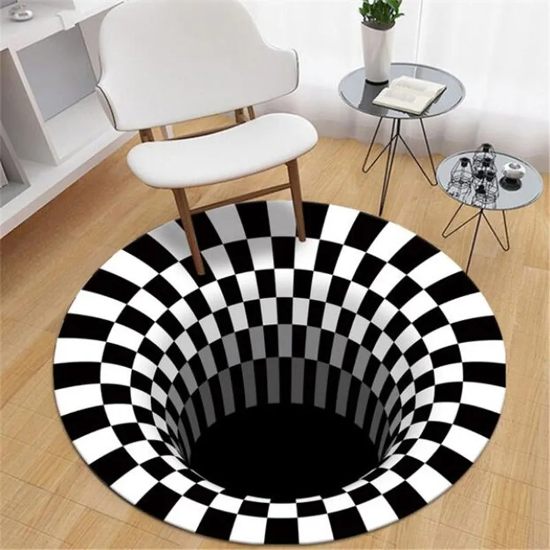

3D круглые ковры для гостиной, спальни, офиса и т. Д., 3D стерео видение, ковер, Противоскользящие коврики, Домашний напольный коврик для спальн...