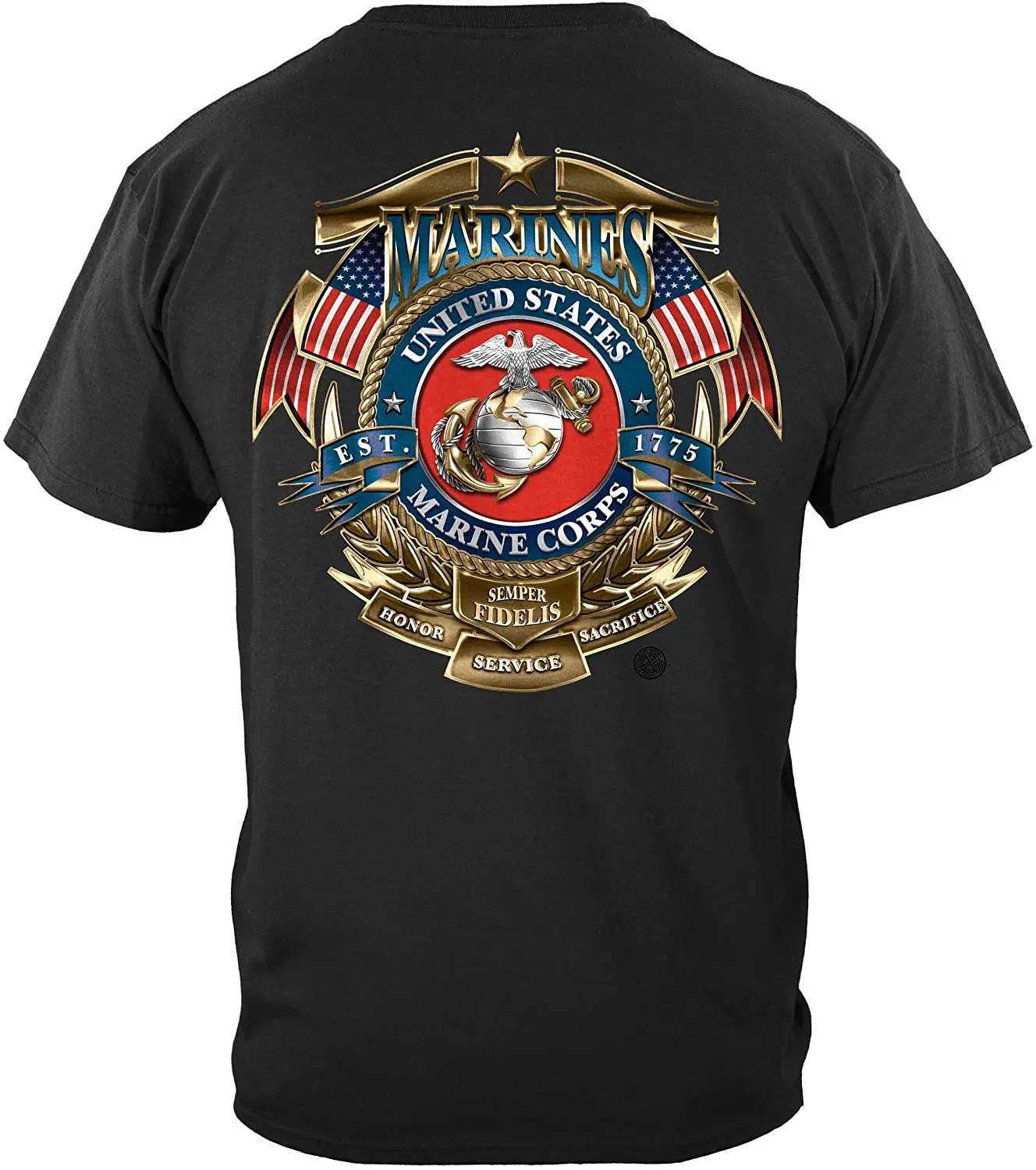 

Marine Corps T-Shirt USMC Badge of Honor T-Shirt