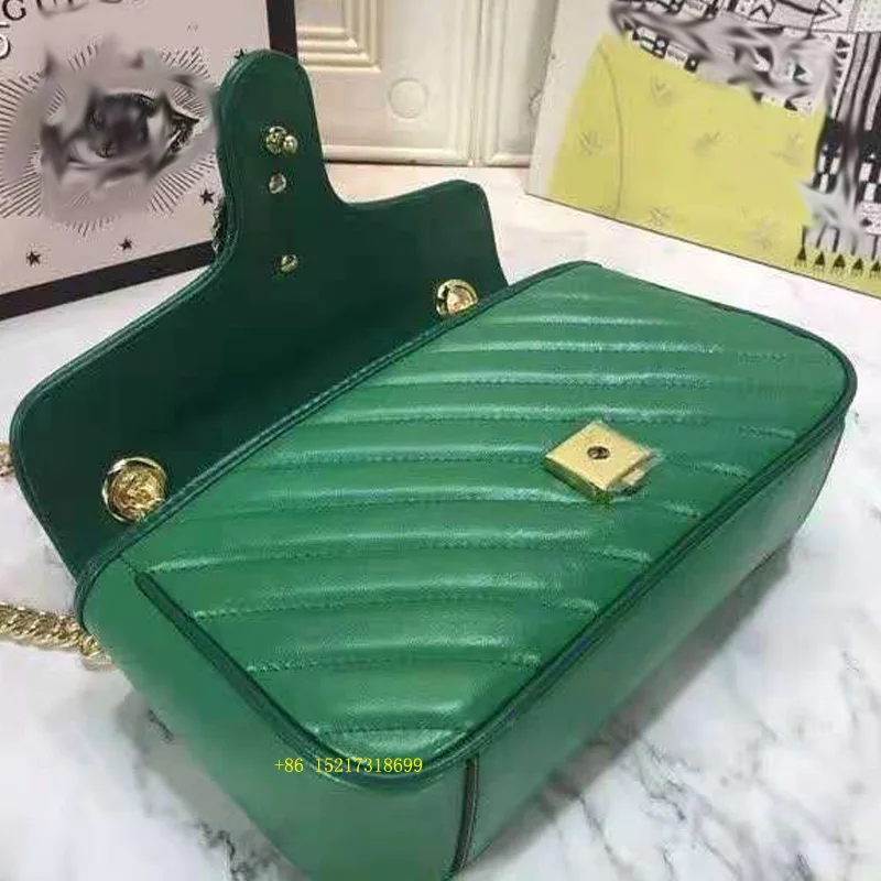 

Marmont New Luxury Designer Women Handbag Genuine leather Matching Shoulder Bag 2021 Famous Brand Hold One Shoulder Sideways Bag