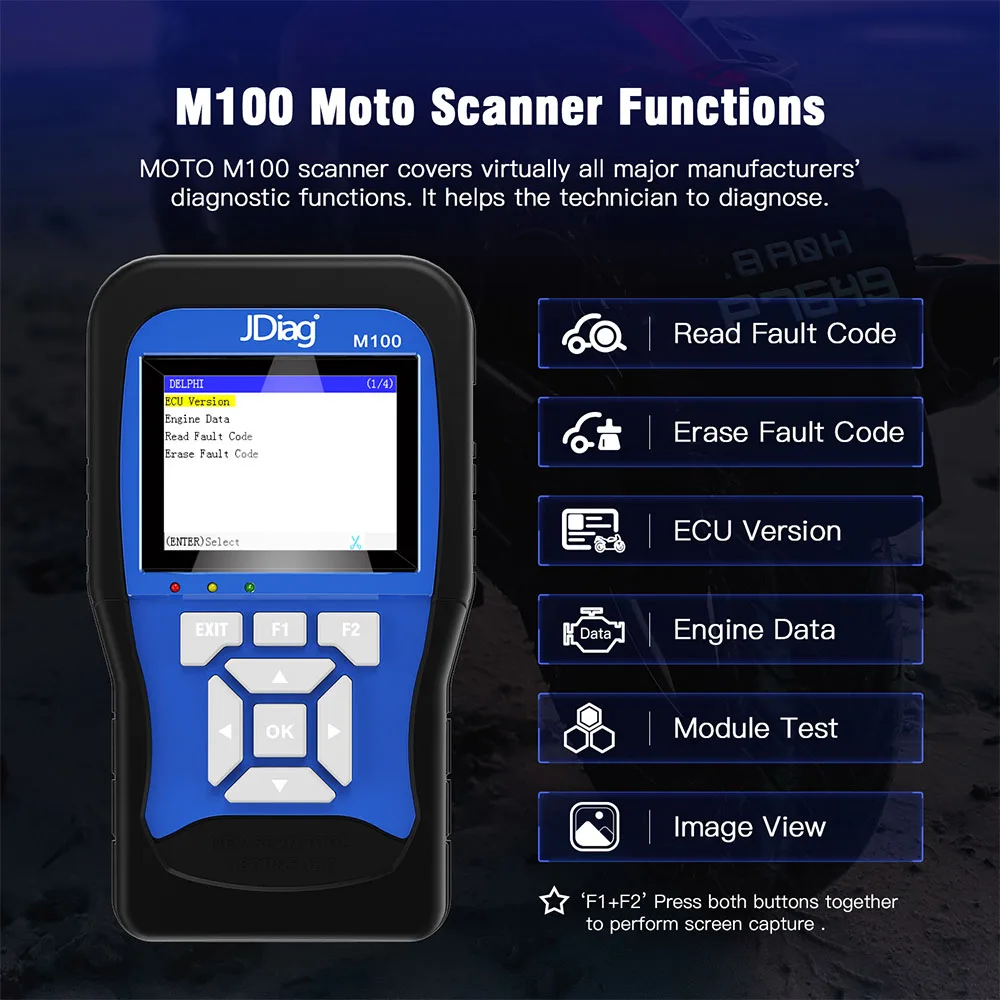 Original JDiag M100 PRO Motorcycle Diagnostic Tool Universal Motorbike Scanner 2in1 Motor Scan Battery Tester | Автомобили и