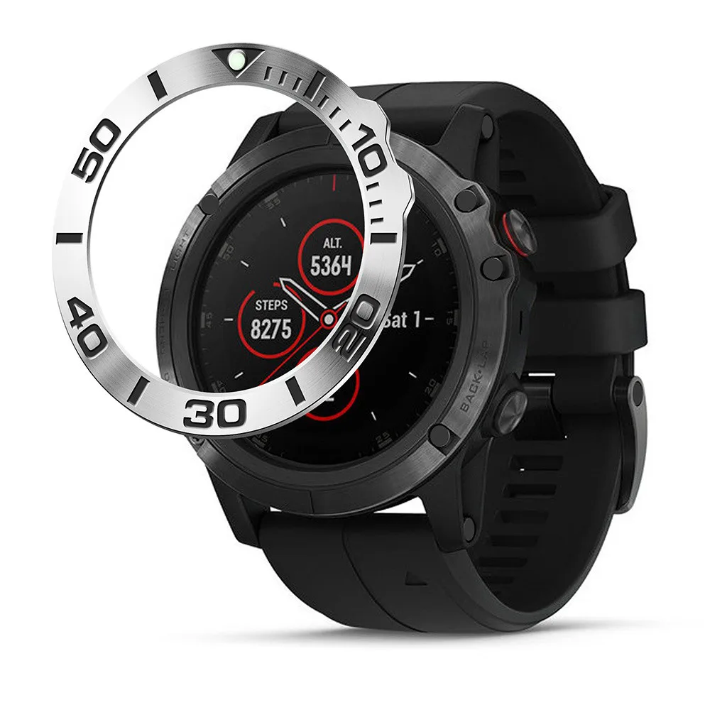 Ouhaobin кольцо с ободком для Garmin Fenix 5X Plus, кольцо для часов, клейкая крышка, металлический чехол с защитой от царапин для Garmin, умный Браслет