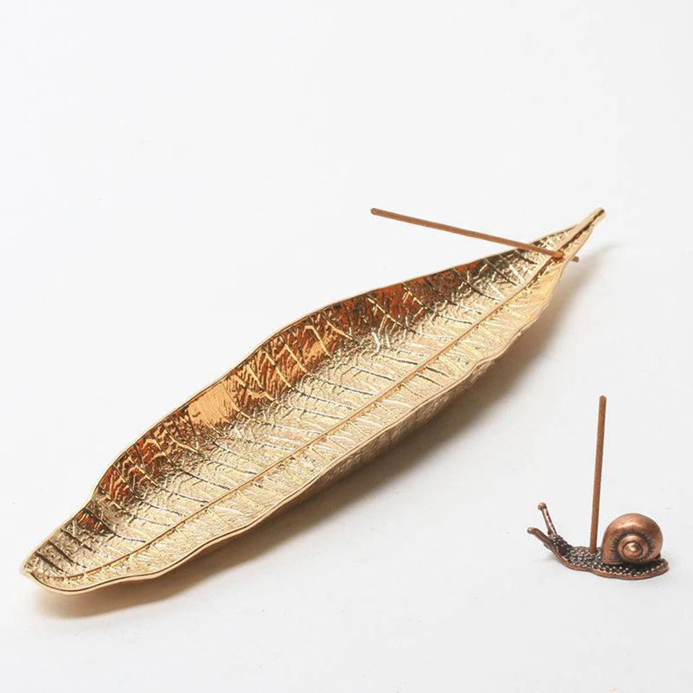 Набор держателей для благовоний в виде листьев улиток курильница пепла