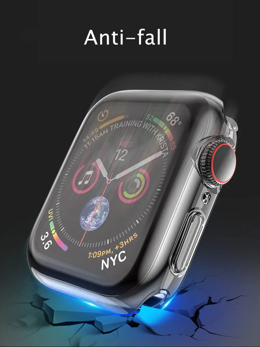 Чехол для Apple Watch 5 4 чехол 44 мм/40 мм ремешок IWatch 42 мм/38 ультратонкий прозрачный