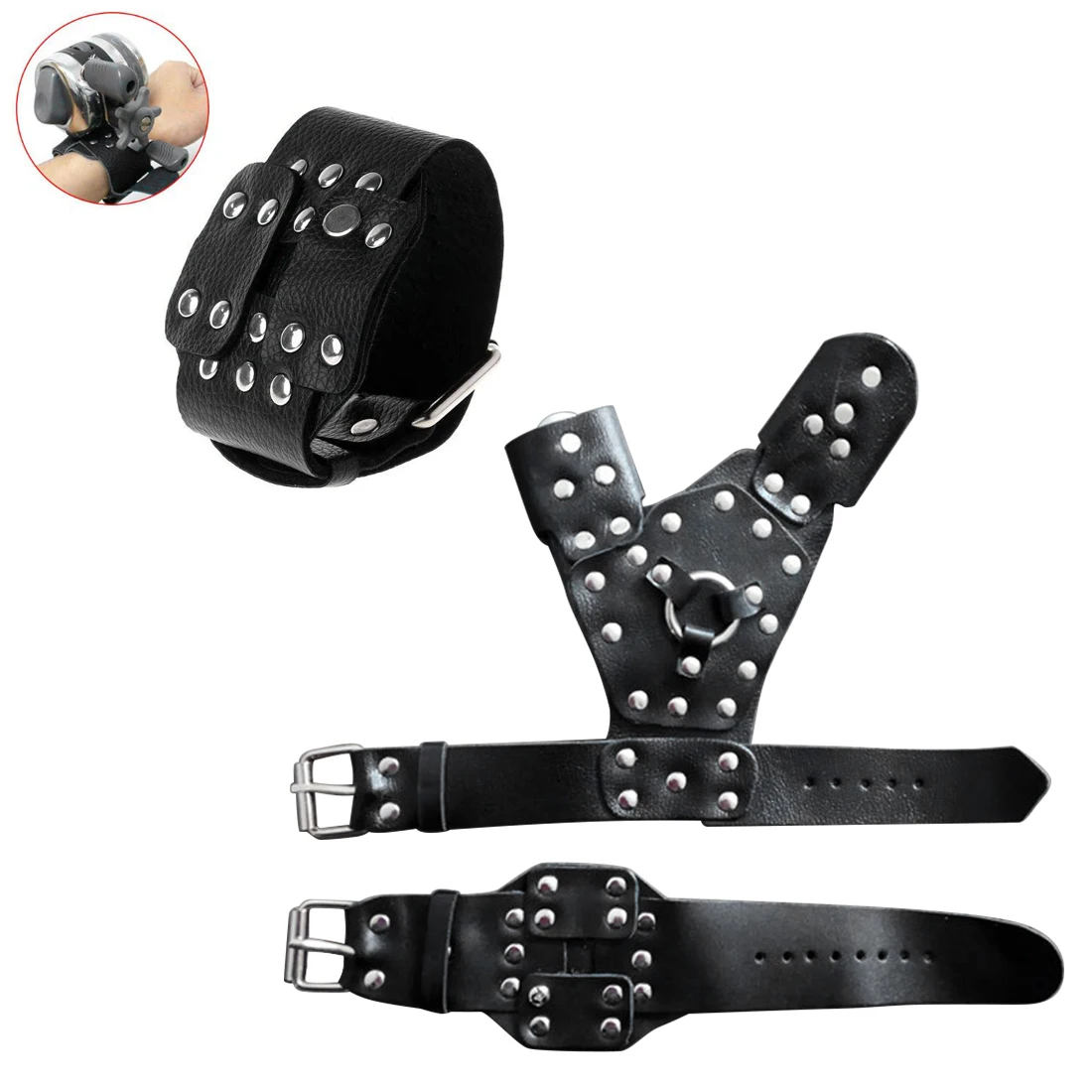 Wrist Band Fishing Reel Holder Slingshot Shooting Fish Catapult Adjustable Strap fish catapult adjustable Wristband holder | Спорт и
