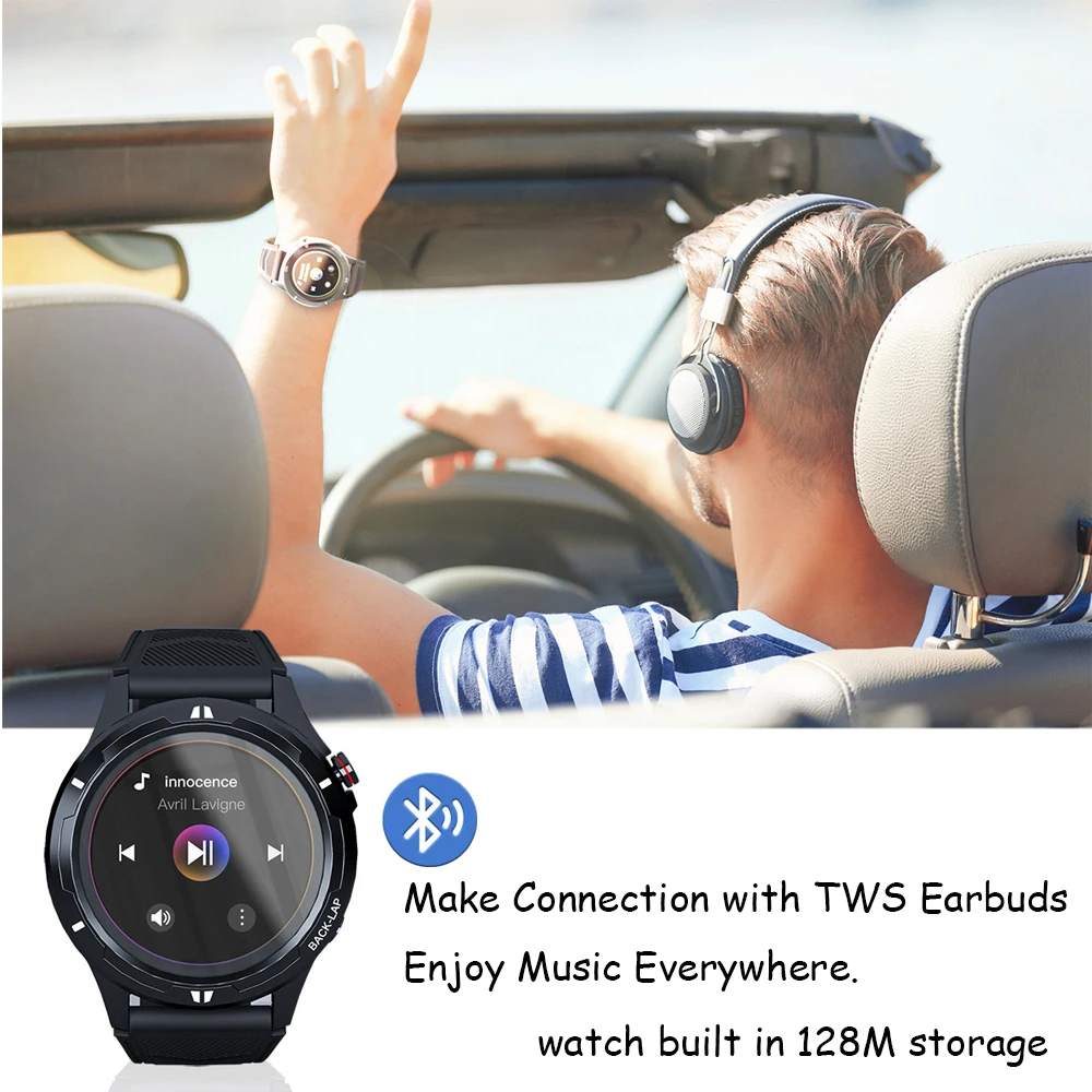 Lokmat время КОМЕТА 3 звонки по Bluetooth Смарт-часы музыкальный плеер Для мужчин Фитнес