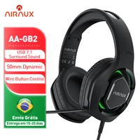 blitzwolf airaux aa gb2 gaming headphone 7 1 surround sound led light stereo powerful bass headset for pc gamer with denoise mic