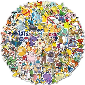 103050100pcs pokemons anime stickers luggage skateboard phone laptop moto bicycle wall guitar sticker diy waterproof toy free global shipping