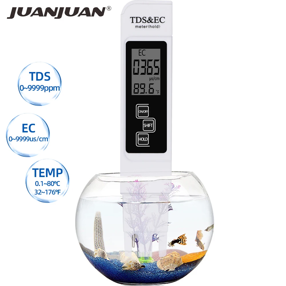 

Тестер качества воды JUANJUAN TDS/Temp/EC 0-9990ppm