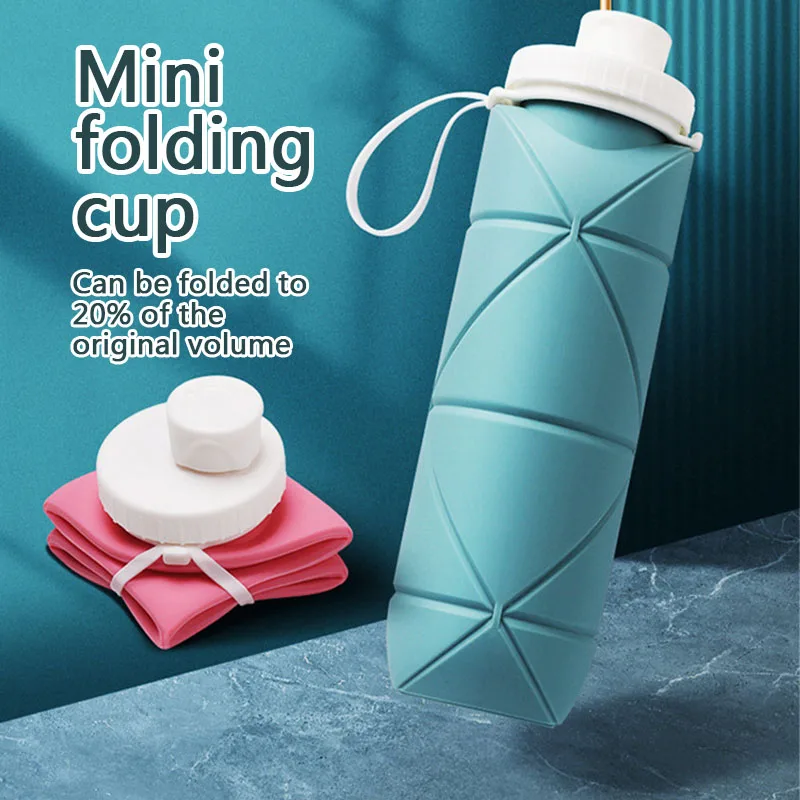 

Складная чашка, портативная мини-бутылка для воды для путешествий, складная бутылка для воды для занятий спортом на открытом воздухе