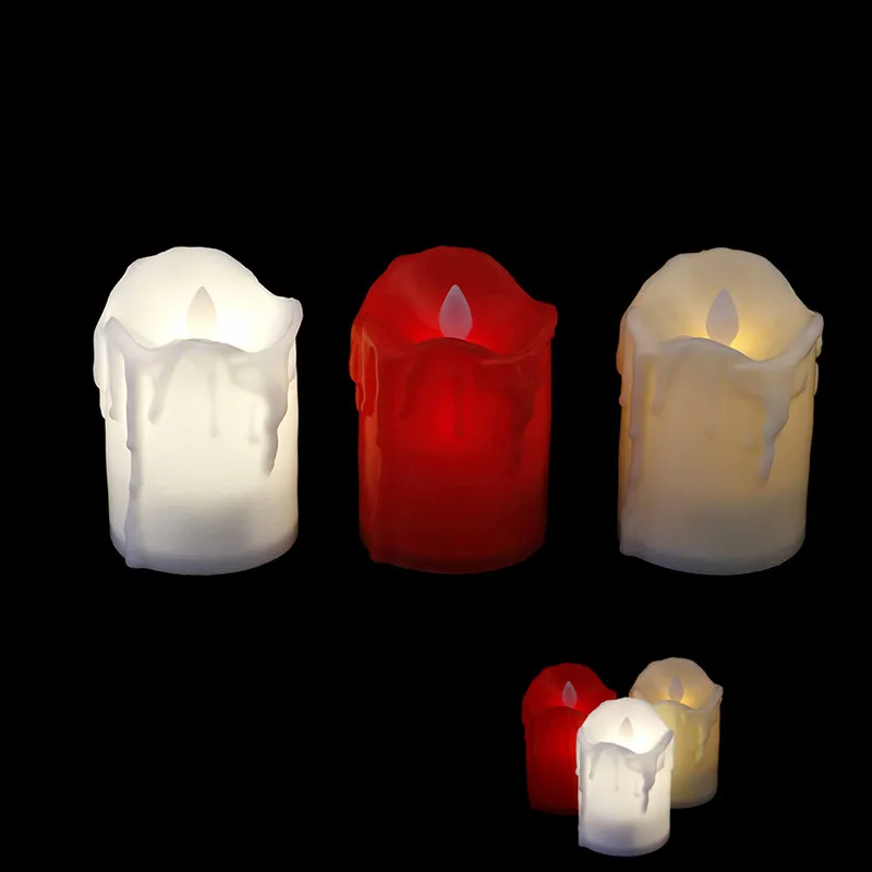 

1 шт. Светодиодная свеча на батарейках, многоцветная Лампа, мигающий чайный светильник, украшение для дома, свадьбы, дня рождения, вечеринки, ...